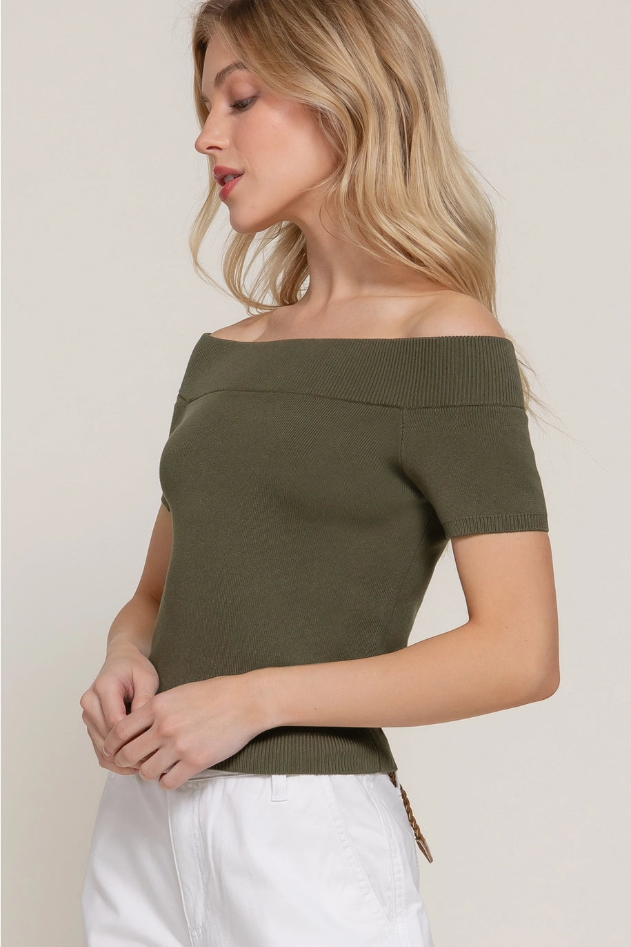 Shoulder Knit Top