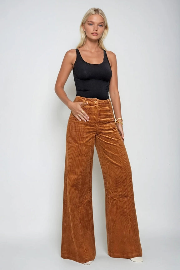 Corduroy Wide Leg Pants