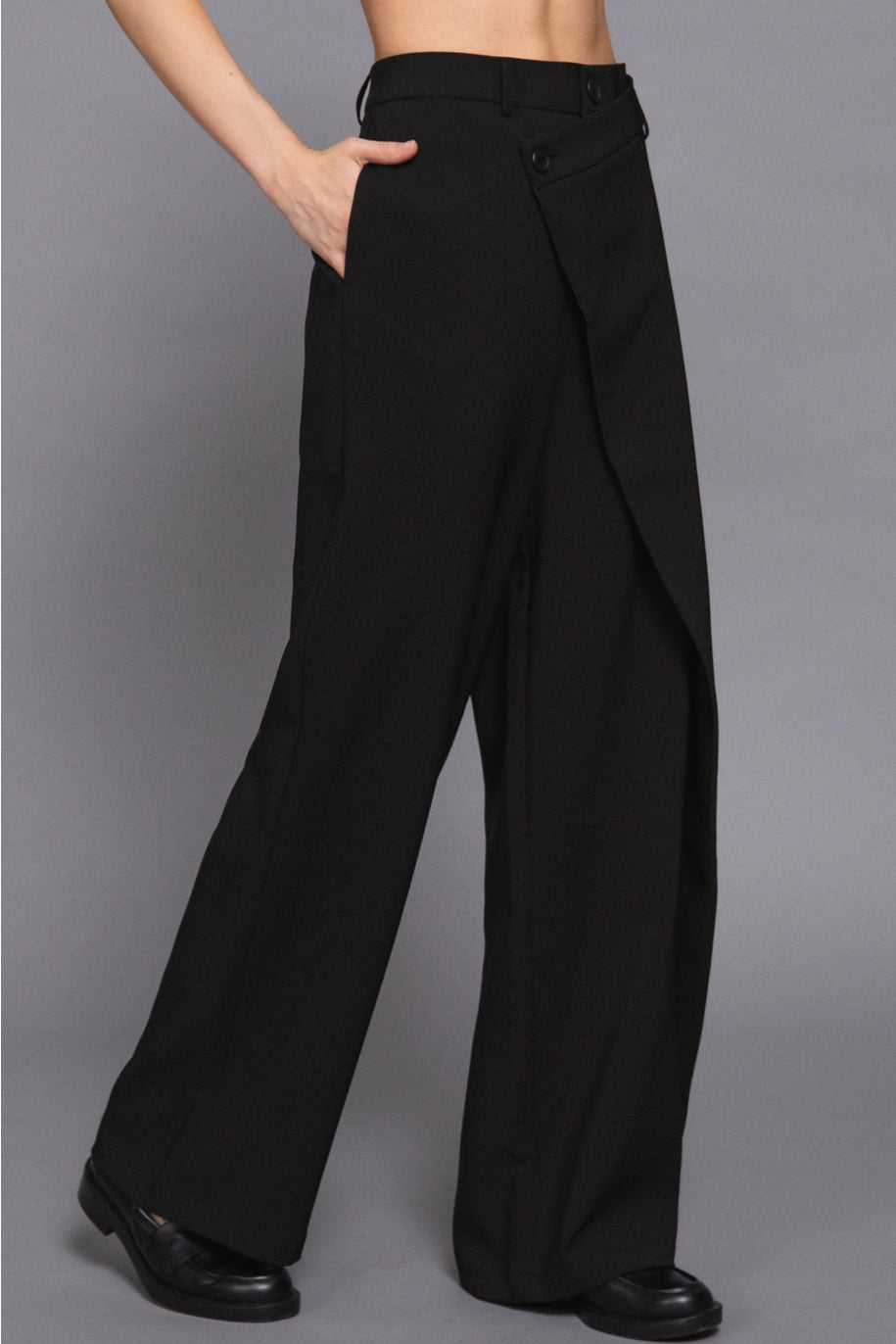 Asymmetrical Wrap Long Pants