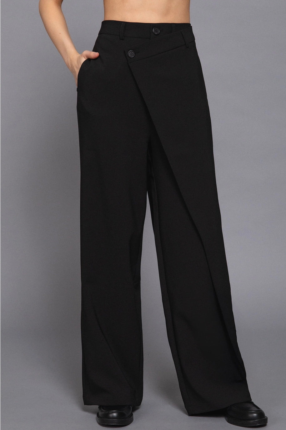 Asymmetrical Wrap Long Pants