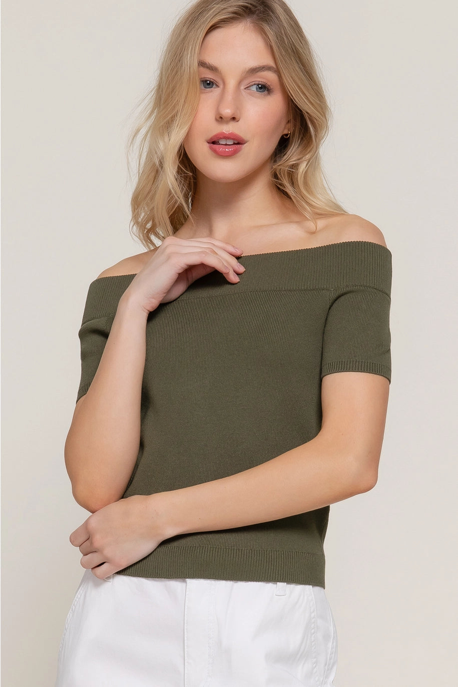 Shoulder Knit Top