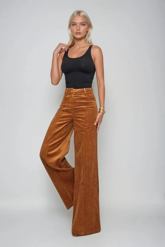 Corduroy Wide Leg Pants